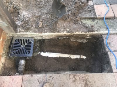 Replacing the soil with the connections in place